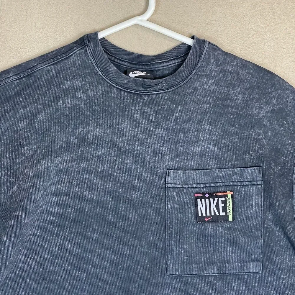 Nike T-Shirt Dress Womens Medium Gray Short Sleeve Mini‎ Casual Adult